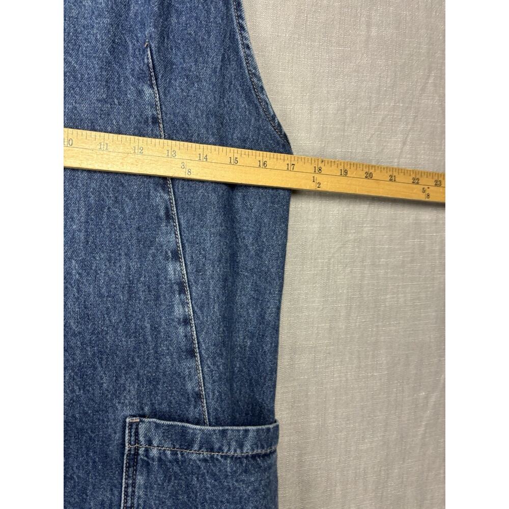 Free People We the Free High Roller Jumpsuit overall denim jeans Sz M Lagenlook - Picture 4 of 7